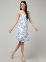 Clobug Women Stylish Printed A-line Midi Dress– Trendy Summer Dress