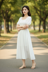 Clobug Women White Dress