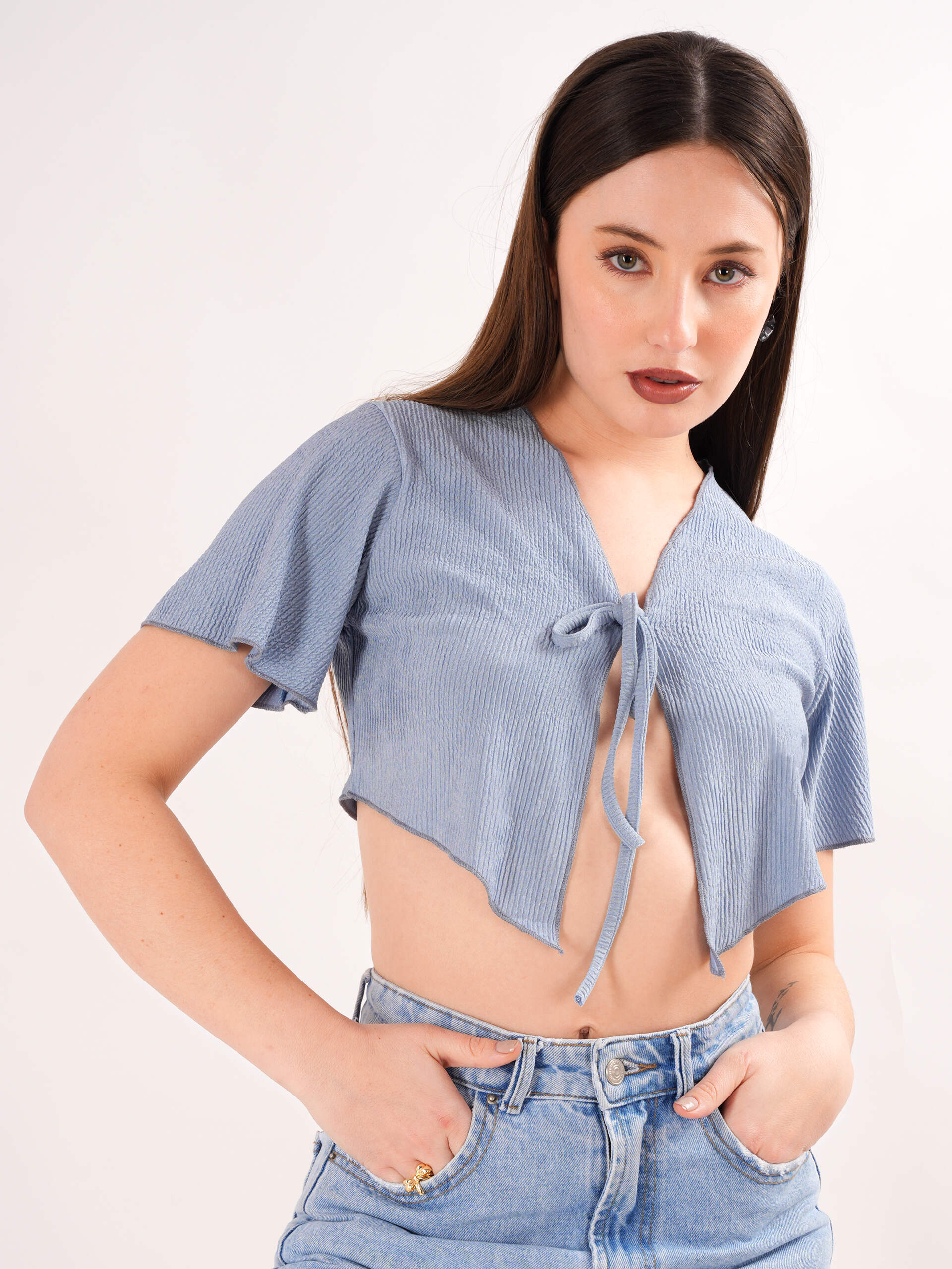 Sky-Blue One String Top