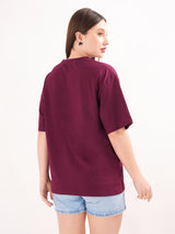 Solid Round Neck T-shirt