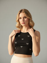 Clobug Women’s Ribbed Sleeveless Crop Top