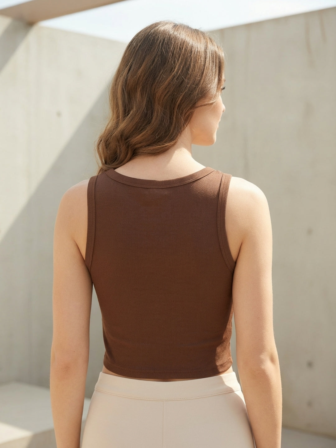 Clobug Women’s Ribbed Sleeveless Crop Top