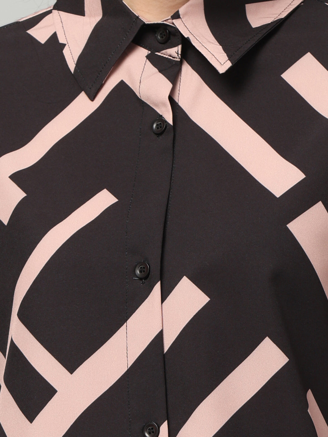 Clobug Women Printed Full Sleeve Oversized Shirt