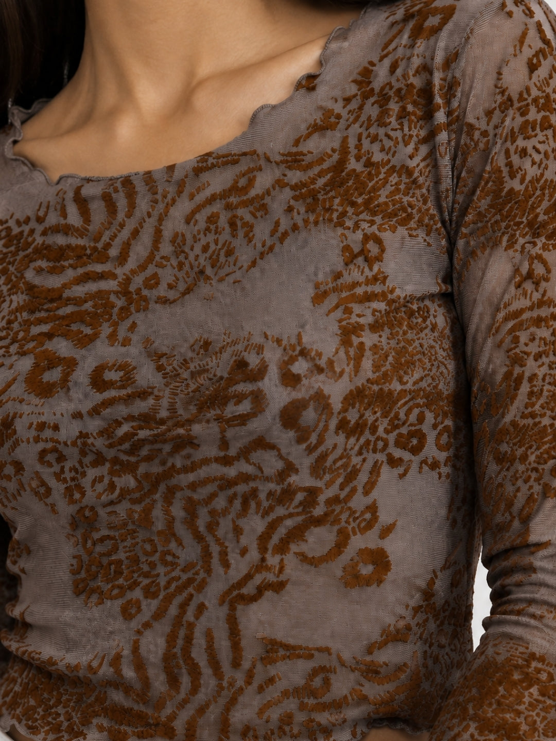Clobug Women Cotton Blend Floral Print Top