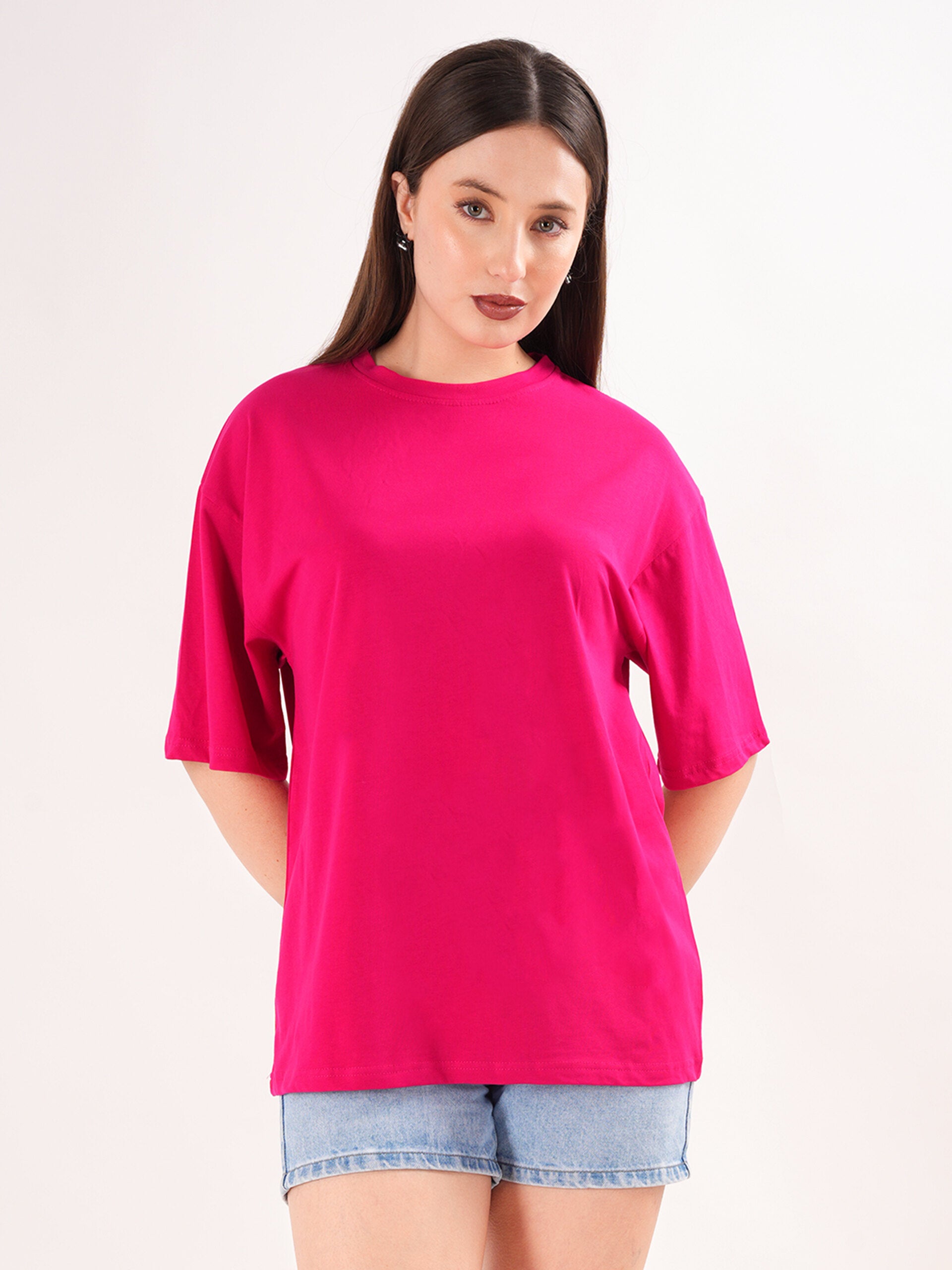 Solid Round Neck T-shirt