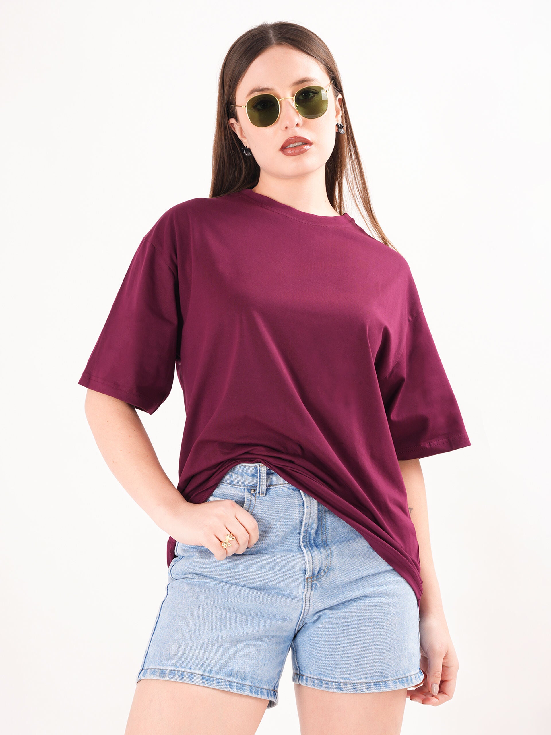 Solid Round Neck T-shirt