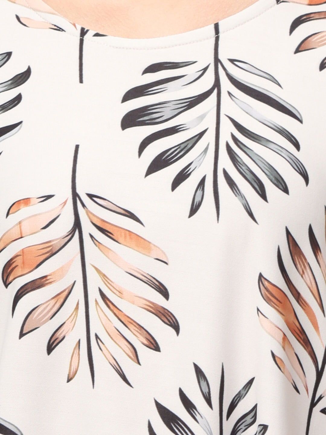 Clobug Stylish Printed Round Neck Top for Women – Trendy Summer Top