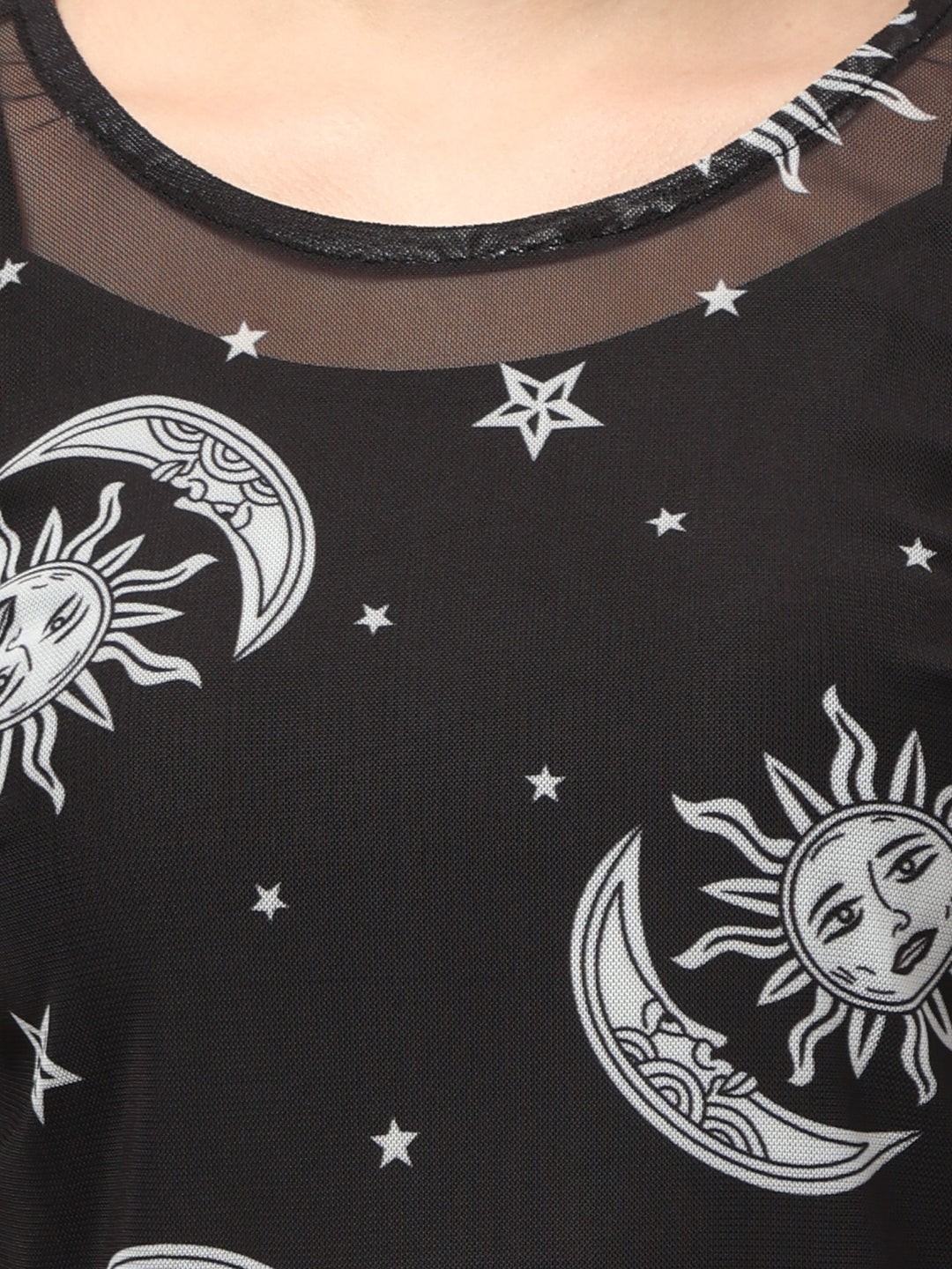 Clobug Stylish Printed Sheer Top for Women – Trendy Summer Top