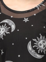 Clobug Stylish Printed Sheer Top for Women – Trendy Summer Top