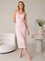 Clobug Women’s White Embroidered A-line dress