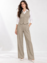 Clobug Women 3Pc Poly Cotton Linen Co-ord Set