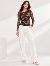 Clobug Women Butterfly Print Top