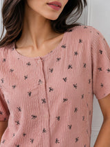 Women's Bow Print Top