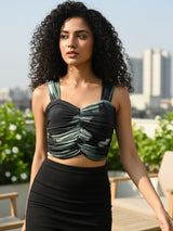 Clobug Stylish Printed Crop Top for Women – Trendy Summer Top