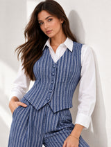 Clobug Women 3Pc Poly Cotton Linen Co-ord Set