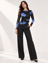 Clobug Women Cowl Neck Floral Top