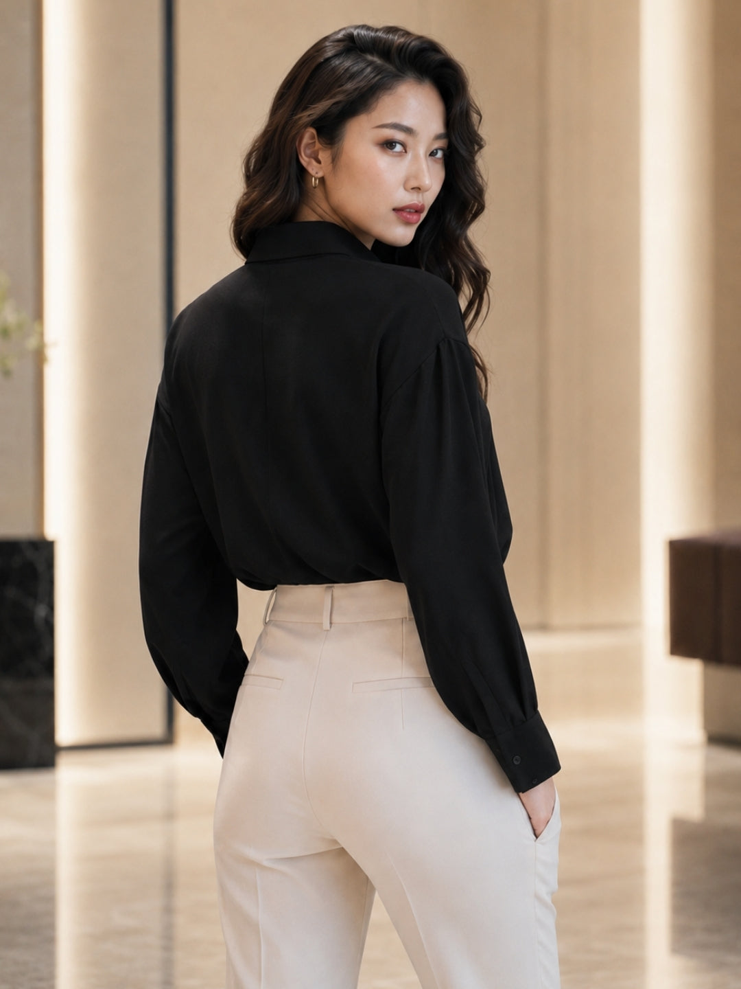Clobug Casual Black Plain Shirt With Full Sleeve