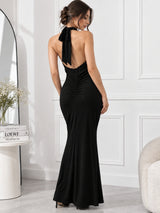 Clobug Women V Neck Sleeveless Bodycon Maxi Dress