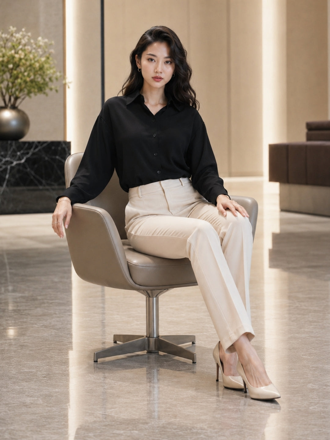 Clobug Casual Black Plain Shirt With Full Sleeve