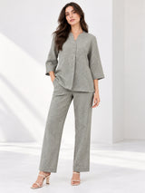 Clobug Women Top and Pant 3/4 Sleeve Co-ord Set