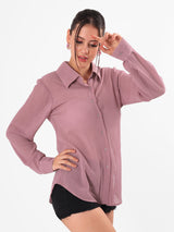 Magenta Textured Shirt