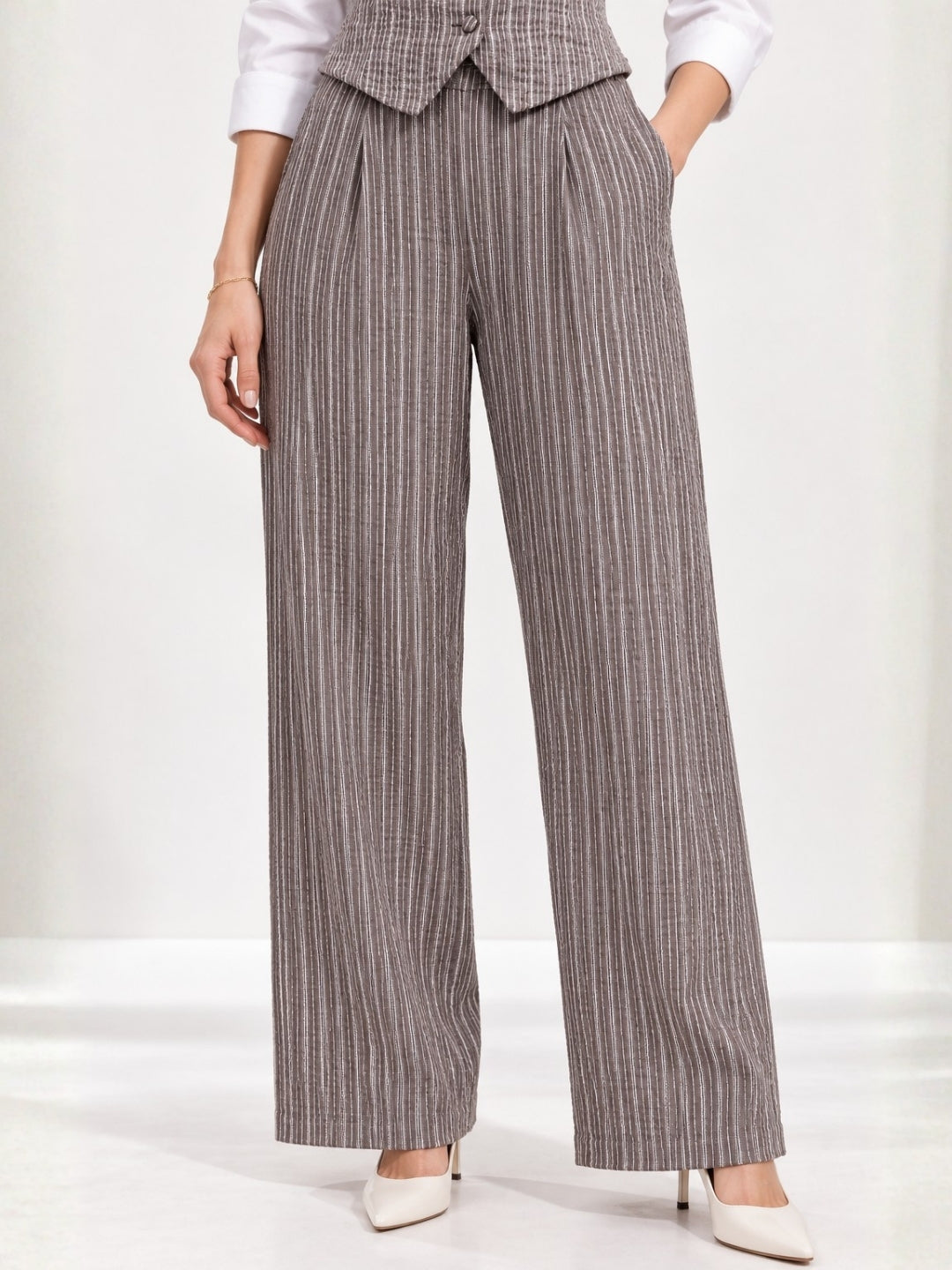 Clobug Women 3Pc Poly Cotton Linen Co-ord Set
