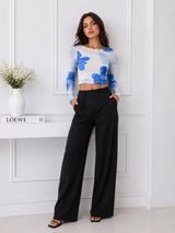 Women Mesh Floral Top