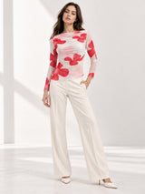 Clobug Women Cowl Neck Floral Top