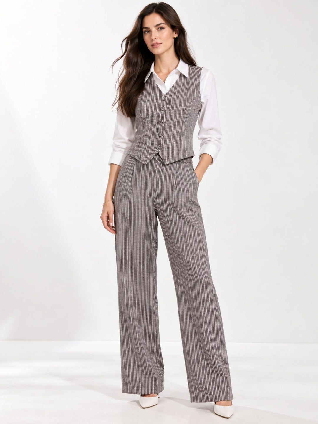 Clobug Women 3Pc Poly Cotton Linen Co-ord Set