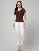 Cowl Neck Brown Top