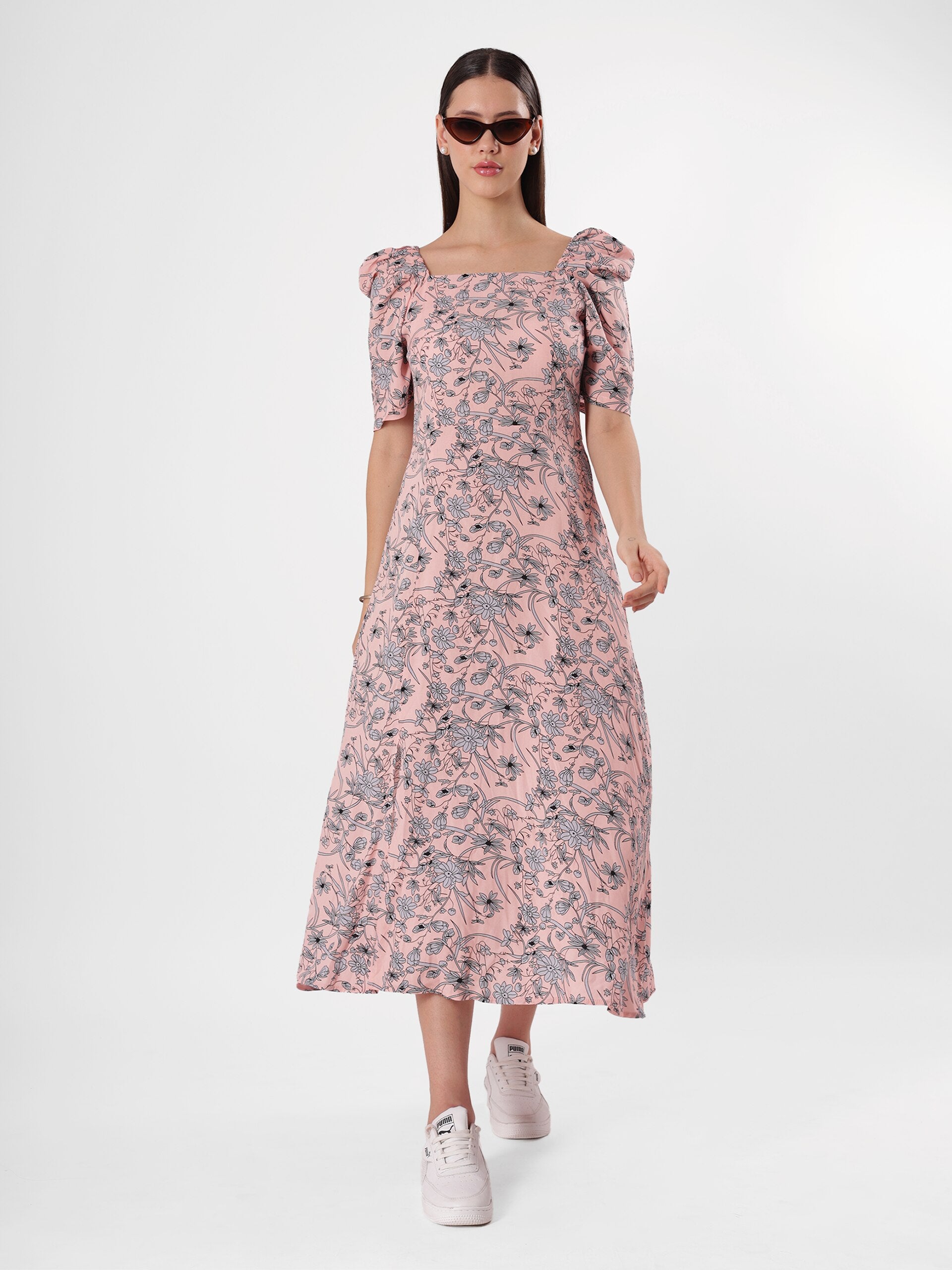 floral print midi dress​