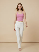 Clobug Women Sleeveless Crop Top