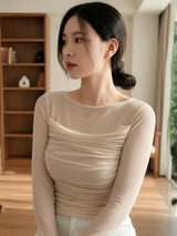Clobug Women Pleated Top