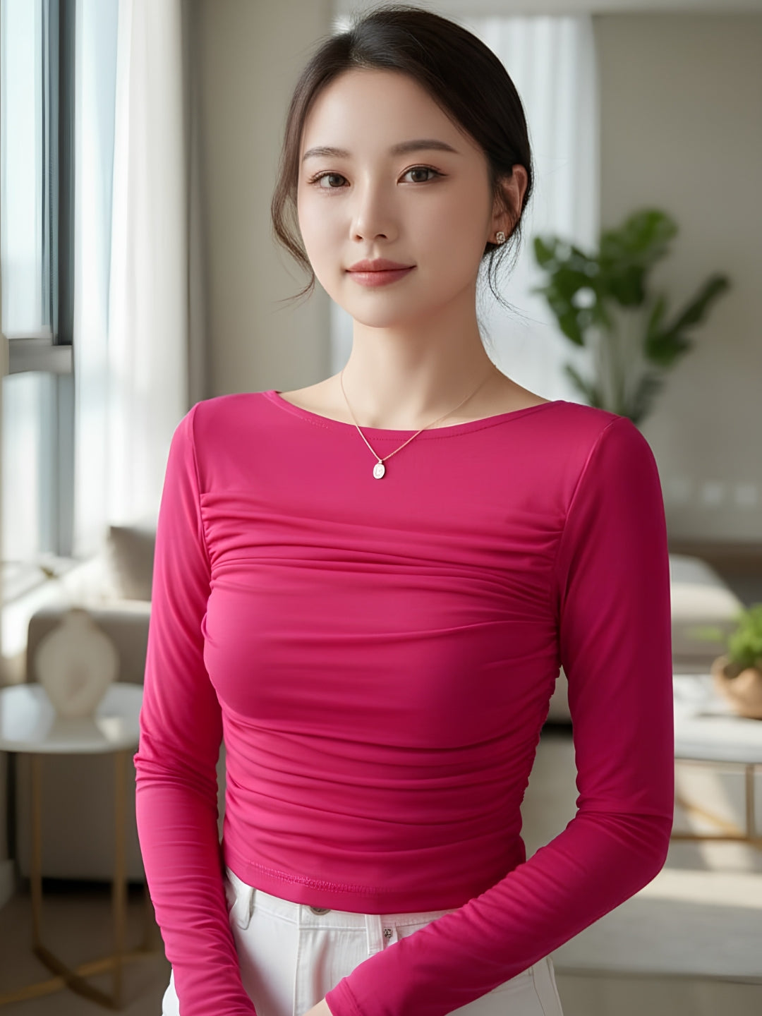 Clobug Women Pleated Top