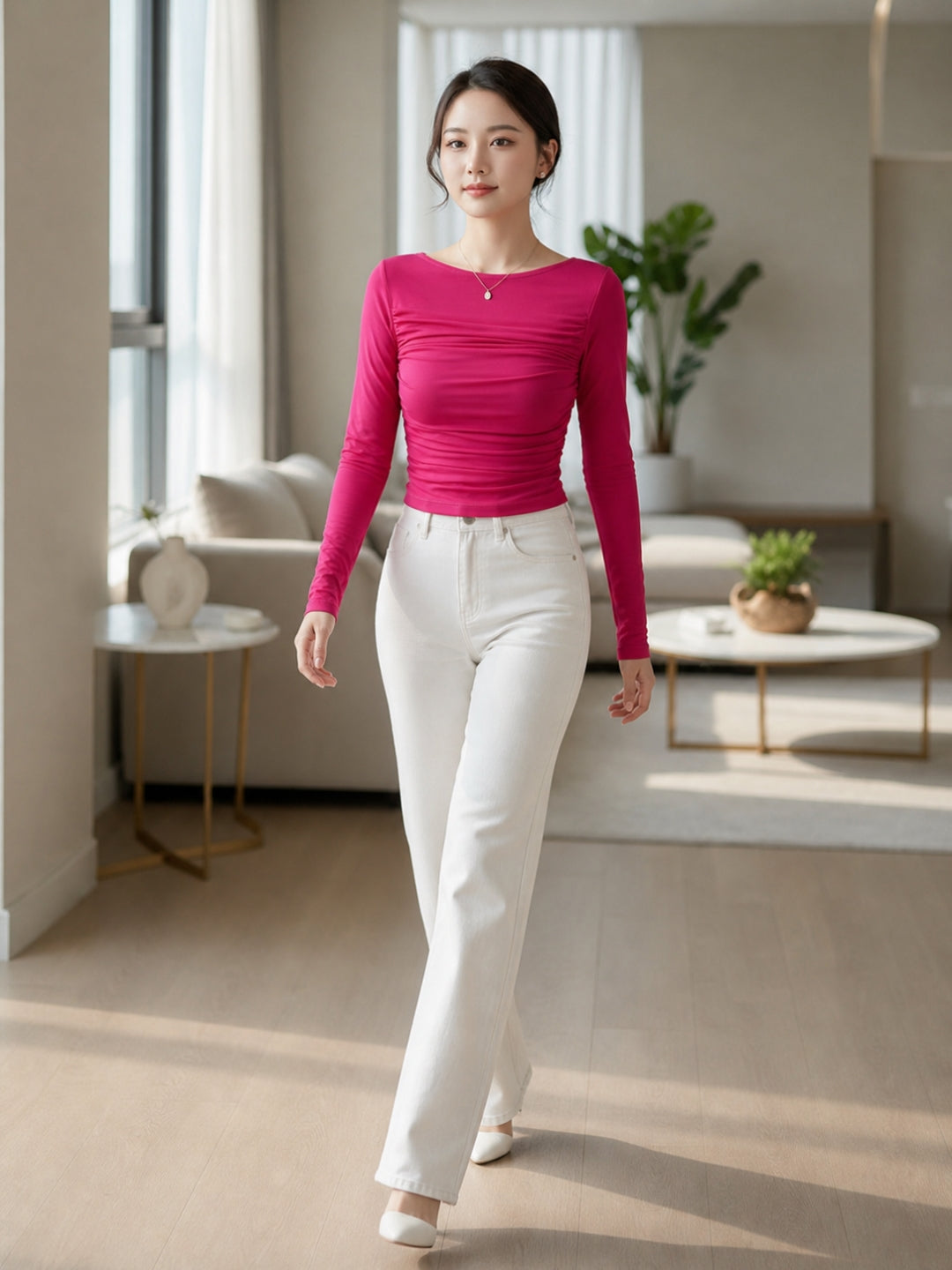 Clobug Women Pleated Top