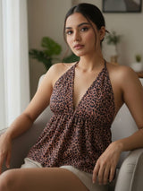 Clobug Women Animal Print Top