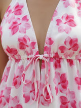 Clobug Women Floral Print Pink Top