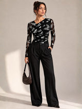 Clobug Women Butterfly Print Top