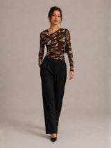 Clobug Women Butterfly Print Top