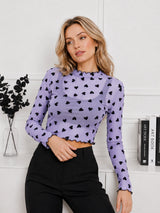 Women's Heart Printed Top