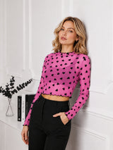 Women's Heart Printed Top