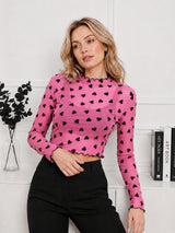 Women's Heart Printed Top