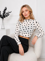 Women's Heart Printed Top
