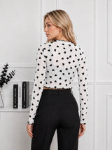 Women's Heart Printed Top