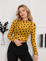 Women's Heart Printed Top