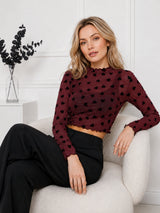 Women's Heart Printed Top