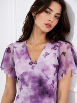Clobug Women Purple Dress