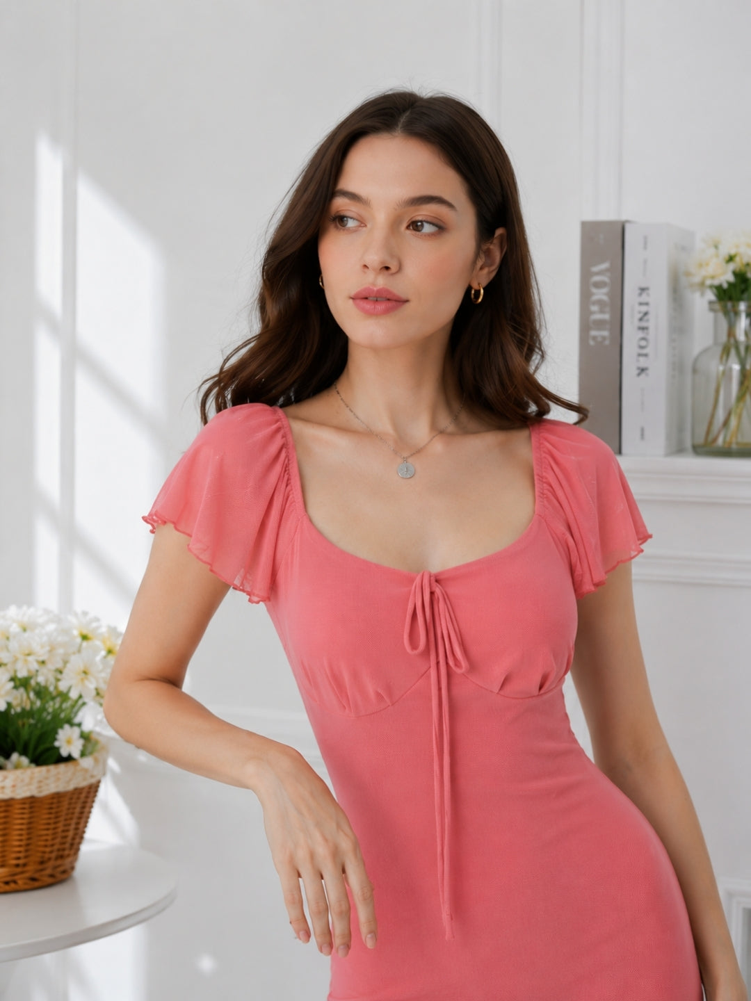 Clobug Women Peach Dress
