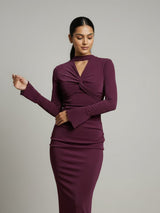 Clobug Women Maroon Bodycon Dress