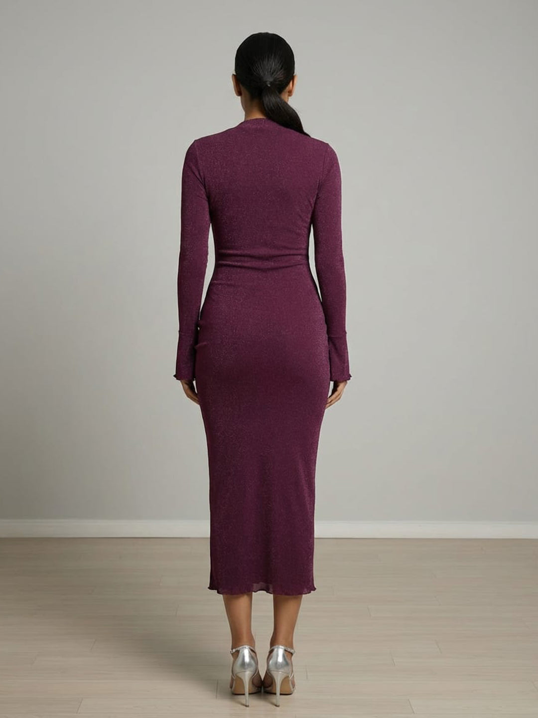 Clobug Women Maroon Bodycon Dress